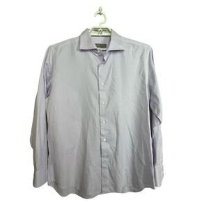 Canali Shirt Men's 43 17 Lilac Purple Long Sleeve Button Up Italy